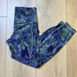 Lululemon Align High Rise Leggings Pockets Print Nouveau Marble Palm Court Sz 8